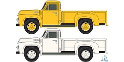 Classic-Metal-Works 54 Ford Pickup Yellow/White N Scale Model Railroad Vehicle #50361