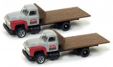 Classic-Metal-Works 1954 Ford Flatbed Truck 2-Pack - Assembled - Mini Metals(2) Ford Parts - N-Scale