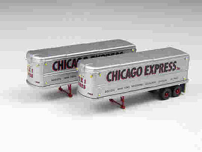 Classic-Metal-Works 32 Fruehauf Aerovan Chicago Express Trailer (2) N Scale Model Railroad Vehicle #51104