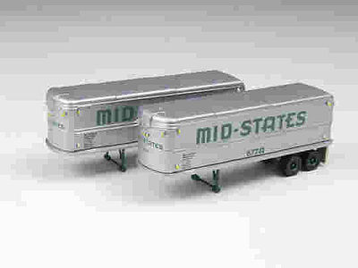 Classic-Metal-Works 32 Fruehauf Aerovan Mid-States Trailer (2) N Scale Model Railroad Vehicle #51105