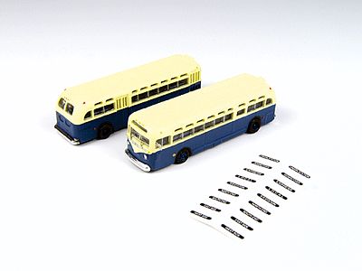 Classic-Metal-Works GMC TD 3610 Transit Bus - Blue w/Cream Roof N Scale Model Railroad Vehicle #52307