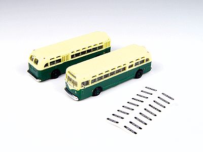 Classic-Metal-Works GMC TD 3610 Transit Bus - Green w/Cream Roof N Scale Model Railroad Vehicle #52309