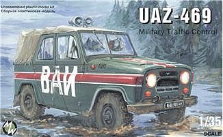 Military-Wheels-Mode UAZ469 Military Traffic Control Jeep Plastic Model Military Vehicle Kit 1/35 Scale #3503
