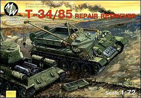 Military-Wheels-Mode T34/85 Soviet Tank Repair Retriever Plastic Model Military Vehicle Kit 1/72 Scale #7211 Military-Wheels-Mode T34/85 Soviet Tank Repair Retriever Plastic Model Military Vehicle Kit 1/72 Scale #7211