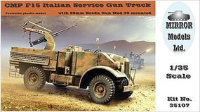 Mirror CMP F15 Italian Service Gun Truck Plastic Model Military Vehicle 1/35 Scale #35107 Mirror CMP F15 Italian Service Gun Truck Plastic Model Military Vehicle 1/35 Scale #35107