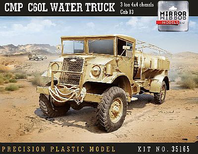 Mirror CMP C60L Cab 13 3-Ton 4x4 Water Truck Plastic Model Military Vehicle 1/35 Scale #35165