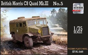 Mirror British Morris C8 Quad Mk III No.5 Artillery Plastic Model Military Vehicle 1/35 #35400 Mirror British Morris C8 Quad Mk III No.5 Artillery Plastic Model Military Vehicle 1/35 #35400