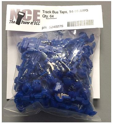 NCE Track Bus Taps Blue (64) Model Railroad Electrical Accessory #275