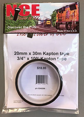 NCE 20mm Kapton Tape (100) Model Railroad Electrical Accessory #299