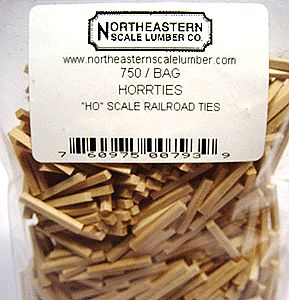 NE-Scale-Lumber Railroad Ties Qty 750 HO Scale Model Railroad Scratch Supply #793