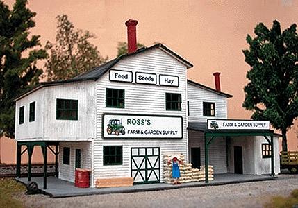 NE-Scale-Models Farm & Garden Supply N Scale Model Railroad Building Kit #30018