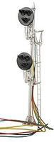 NJ G-Type Signal Double Head 3-Light w/LEDs HO Scale Model Railroad Operating Accessory #1054 NJ G-Type Signal Double Head 3-Light w/LEDs HO Scale Model Railroad Operating Accessory #1054