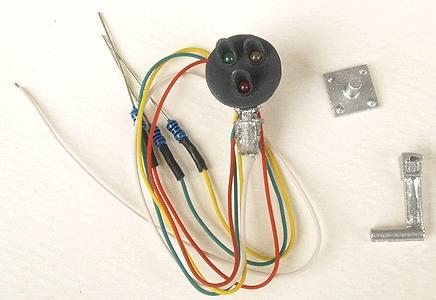 NJ G-Type Signal Signal Head Only 3-Light w/LED HO Scale Model Railroad Operating Accessory #1055