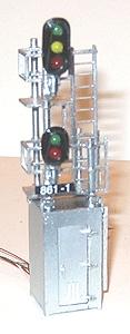 NJ House Mast Combination Signals - All Brass HO Scale Model Railroad Accessory #1072