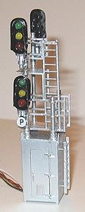 NJ House Mast Combination Signals - All Brass HO Scale Model Railroad Accessory #1073