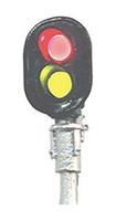 NJ Signals D Type 2-Light Head w/LEDs HO Scale Model Railroad Trackside Accessory #1083 NJ Signals D Type 2-Light Head w/LEDs HO Scale Model Railroad Trackside Accessory #1083