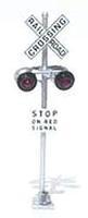 NJ Crossbucks Signal with Lights Facing Both Directions HO Scale Model Railroad Accessory #1095 NJ Crossbucks Signal with Lights Facing Both Directions HO Scale Model Railroad Accessory #1095