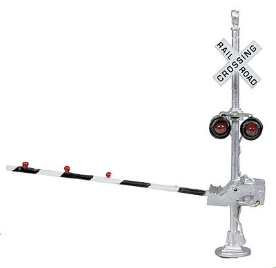 NJ Pedestal-Type Crossing Gate Signals - Assembled HO Scale Model Railroad Accessory #1169