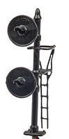 Signal Mast w/Two Target Heads Assembled - Black