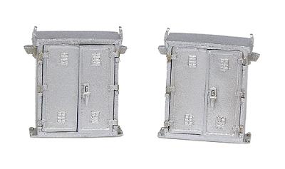 NJ Lineside Signal Cabinets 1 Pair - Large HO Scale Model Railroad Trackside Accessory #1359