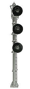 NJ SA-Type Target Block Signal - 3-Aspect HO Scale Model Railroad Trackside Accessory #1360