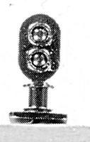 Ground Signal w/LEDs - 2-Light (black) N Scale Model Railroad Trackside Accessory #2100