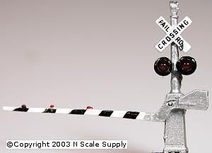 NJ Crossing A Type Black/White (2) N Scale Model Railroad Trackside Accessory #2161
