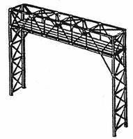 NJ Two-Track Signal Bridge Kit Silver HO-Scale NJ Two-Track Signal Bridge Kit Silver HO-Scale