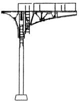 NJ Signal Bridge Cantilever Double Track (Black) N Scale Model Railroad Accessory #4214