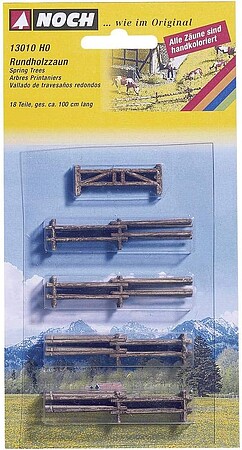 Noch Round Timber Field Fence HO Scale Model Railroad Building Accessory #13010