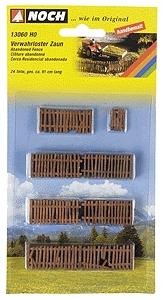 Noch Abandoned Fence HO Scale Model Railroad Building Accessory #13060