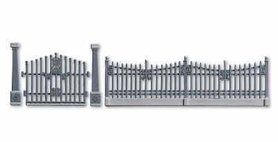 Noch Residential Fence w/Gate & Posts HO Scale Model Railroad Accessory #13100