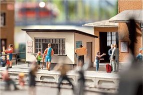 Noch Platform Kiosk Kit HO Scale Model Railroad Accessory #14310 Noch Platform Kiosk Kit HO Scale Model Railroad Accessory #14310