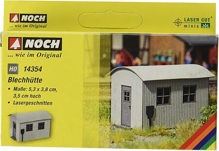 Noch Corrugated Metal Shed w/Arched Roof Kit HO Scale Model Railroad Accessory #14354