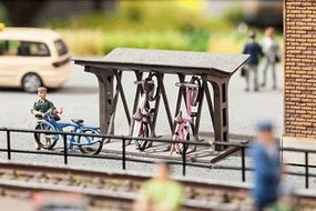 Noch Covered Bicycle Stand/Rack HO Scale Model Railroad Accessory #14356 Noch Covered Bicycle Stand/Rack HO Scale Model Railroad Accessory #14356