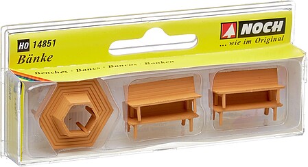 Noch Wood Board Benches HO Scale Model Railroad Accessory #14851