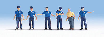 Noch Swiss Traffic Policemen (6) HO Scale Model Railroad Figure #15073