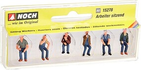Noch Sitting Workers (6) HO Scale Model Railroad Figure #15278 Noch Sitting Workers (6) HO Scale Model Railroad Figure #15278