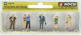Noch People with Cell Phones (6) HO Scale Model Railroad Figure #15574 Noch People with Cell Phones (6) HO Scale Model Railroad Figure #15574