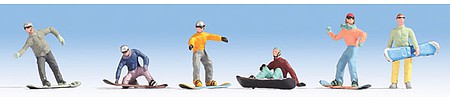 Noch Snowboarders HO Scale Model Railroad Figure #15826