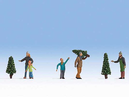 Noch Selling Christmas Trees Figures HO Scale Model Railroad Figure #15927