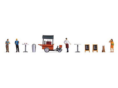 Noch Coffee Stall Set Figures and Accessories HO Scale Model Railroad Figure #16230
