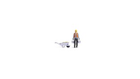 Noch Tiny Scenes - Construction Worker - HO-Scale