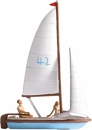 Noch Sailboat with 2 Figures HO Scale Model Railroad Vehicle #16824