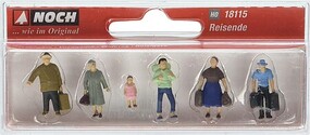 Noch Standing Passengers HO Scale Model Railroad Figure #18115 Noch Standing Passengers HO Scale Model Railroad Figure #18115