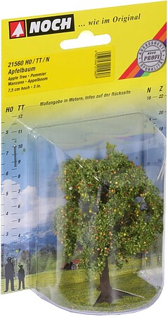 Noch Apple Tree w/Fruit (3) Model Railroad Tree #21560