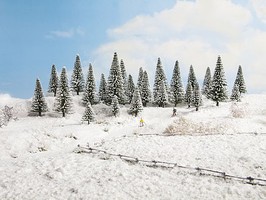 Noch Snow Fir Trees 5-14cm 10/