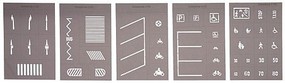 Noch Street Marking Templates - N-Scale