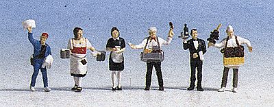 Noch Waiters/Vendors N Scale Model Railroad Figure #36070