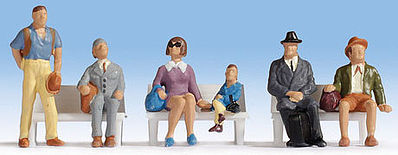 Noch 36240 Passengers On Benches 6/ N Scale  Figures